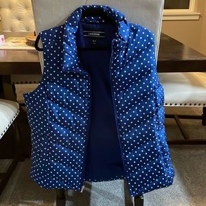Lands End Polka Dot Vest